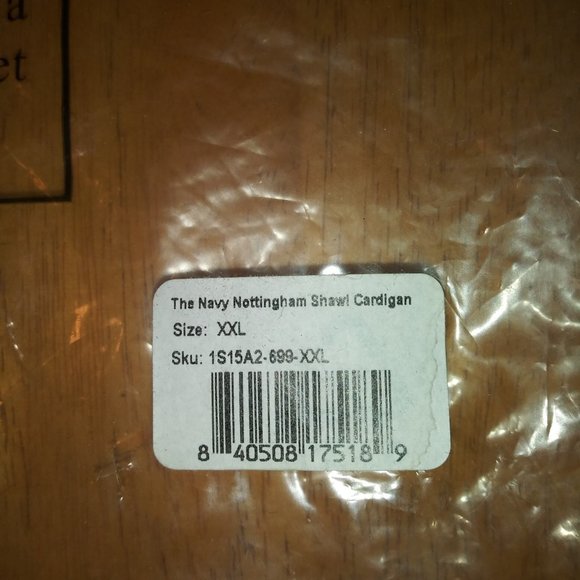 Ledbury: Navy Blue "The Nottingham" Cardigan (2XL) - Picture 5 of 5